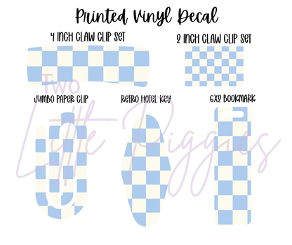 Printed Vinyl - Pastel Checkers Collection