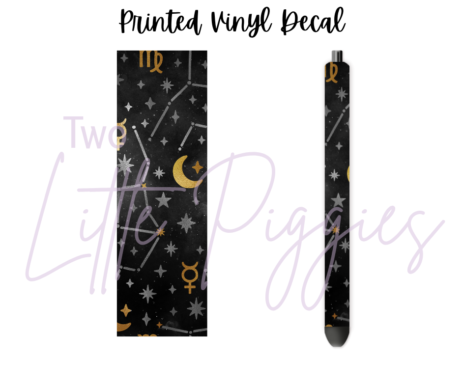 Printed Vinyl - Cancer - Black and Gold