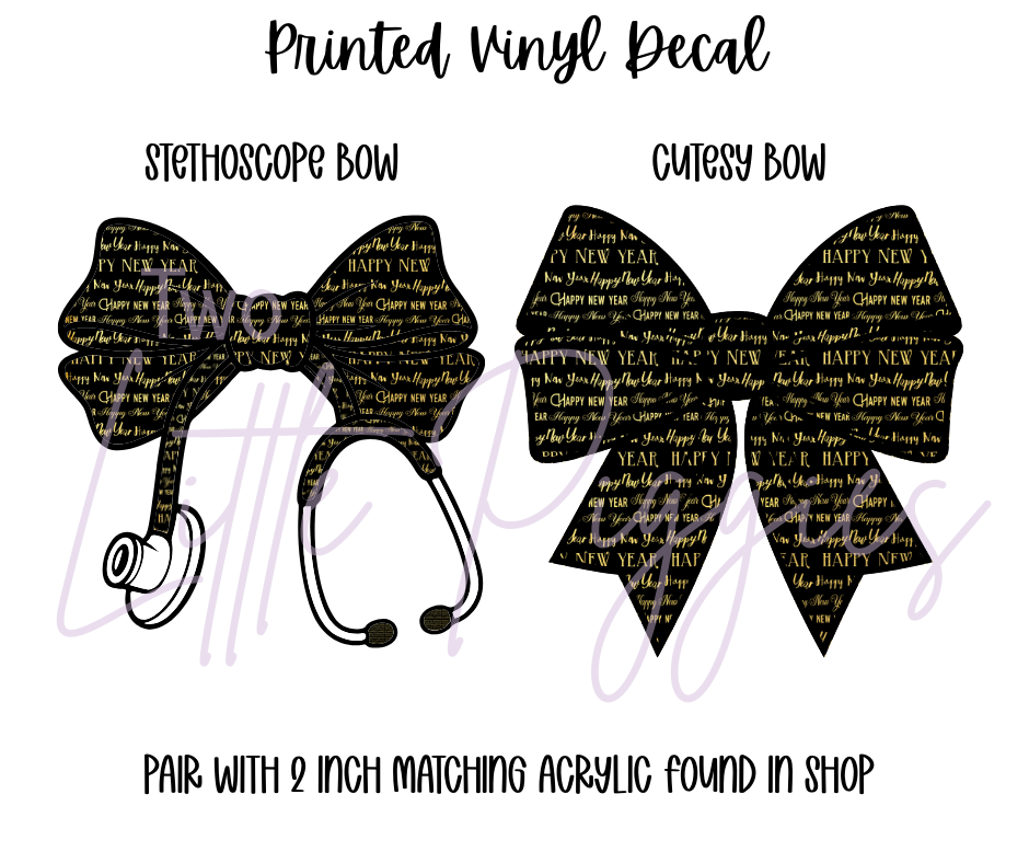 Printed Vinyl - New Years Stars