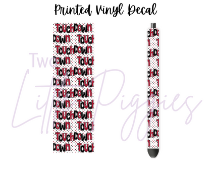 Printed Vinyl - Football - Maroon and Black