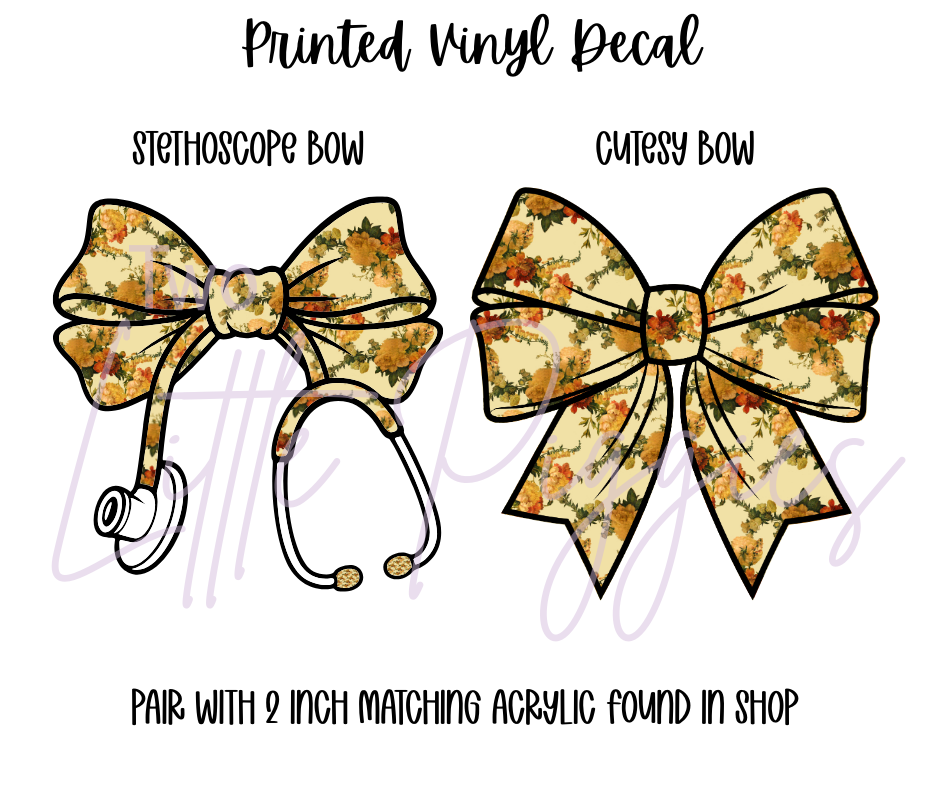 Printed Vinyl - Antique Christmas Flowers