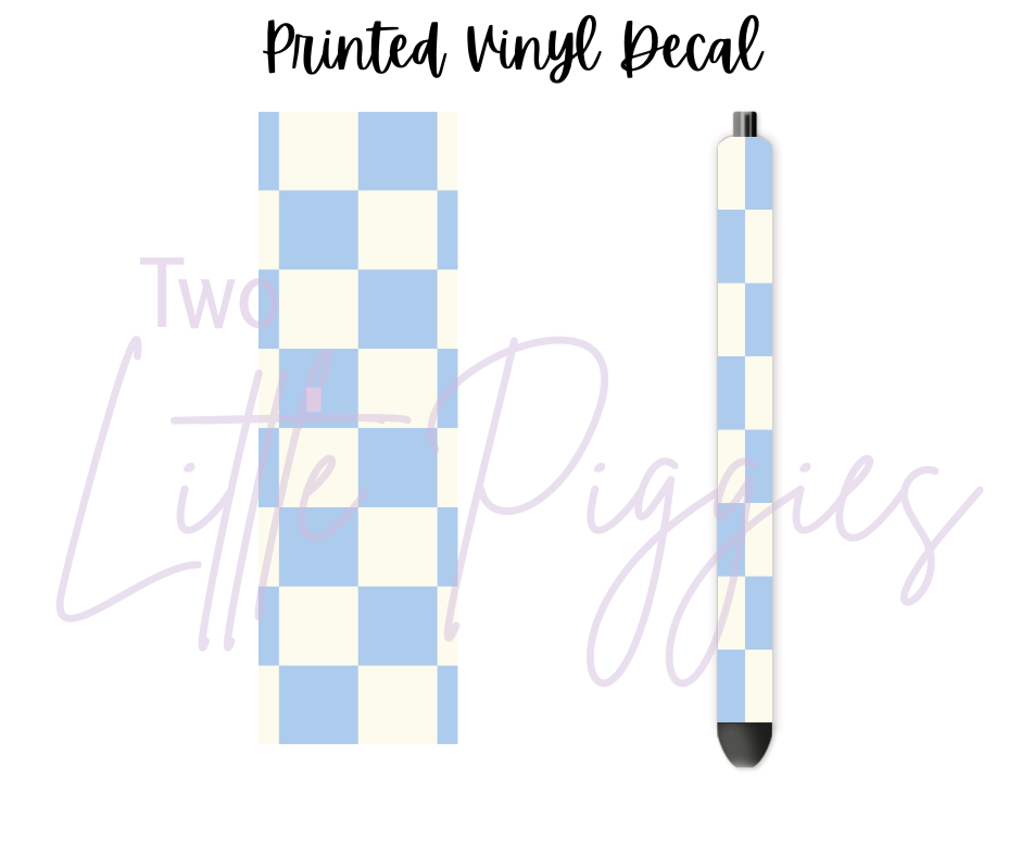 Printed Vinyl - Pastel Checkers Collection