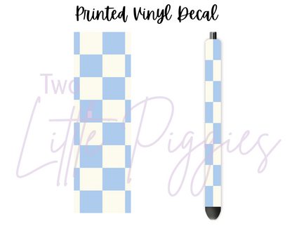 Printed Vinyl - Pastel Checkers Collection