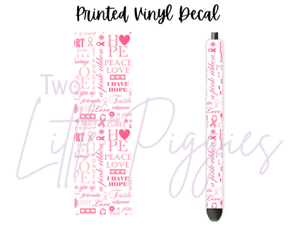 Printed Vinyl - Breast Cancer Awareness