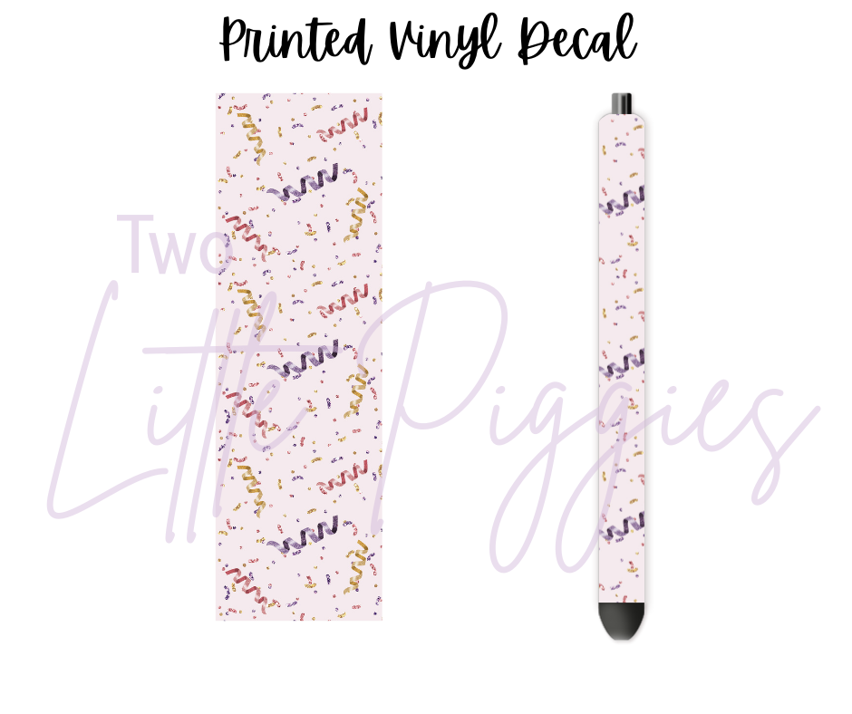 Printed Vinyl - New Year  - Purple