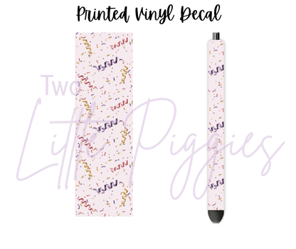 Printed Vinyl - New Year  - Purple