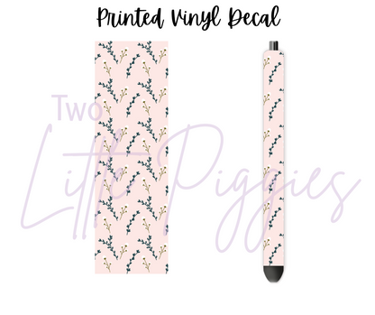 Printed Vinyl - Blue Mustard Floral