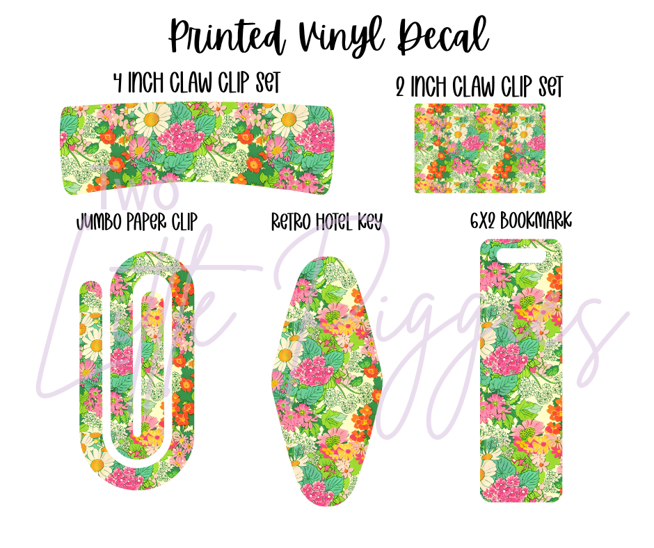 Printed Vinyl - Summer Floral Collection