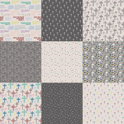 Printed Vinyl - Colorful Crosses