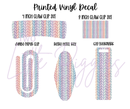 Printed Vinyl - Pastel Knit
