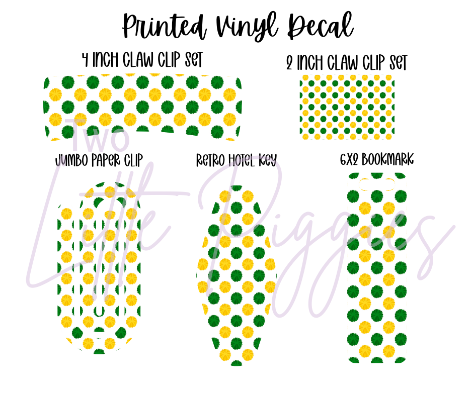 Printed Vinyl - Cheer - Green and Yellow