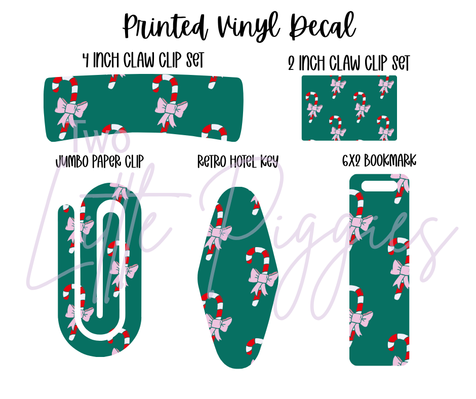 Printed Vinyl - Peppermint Holiday