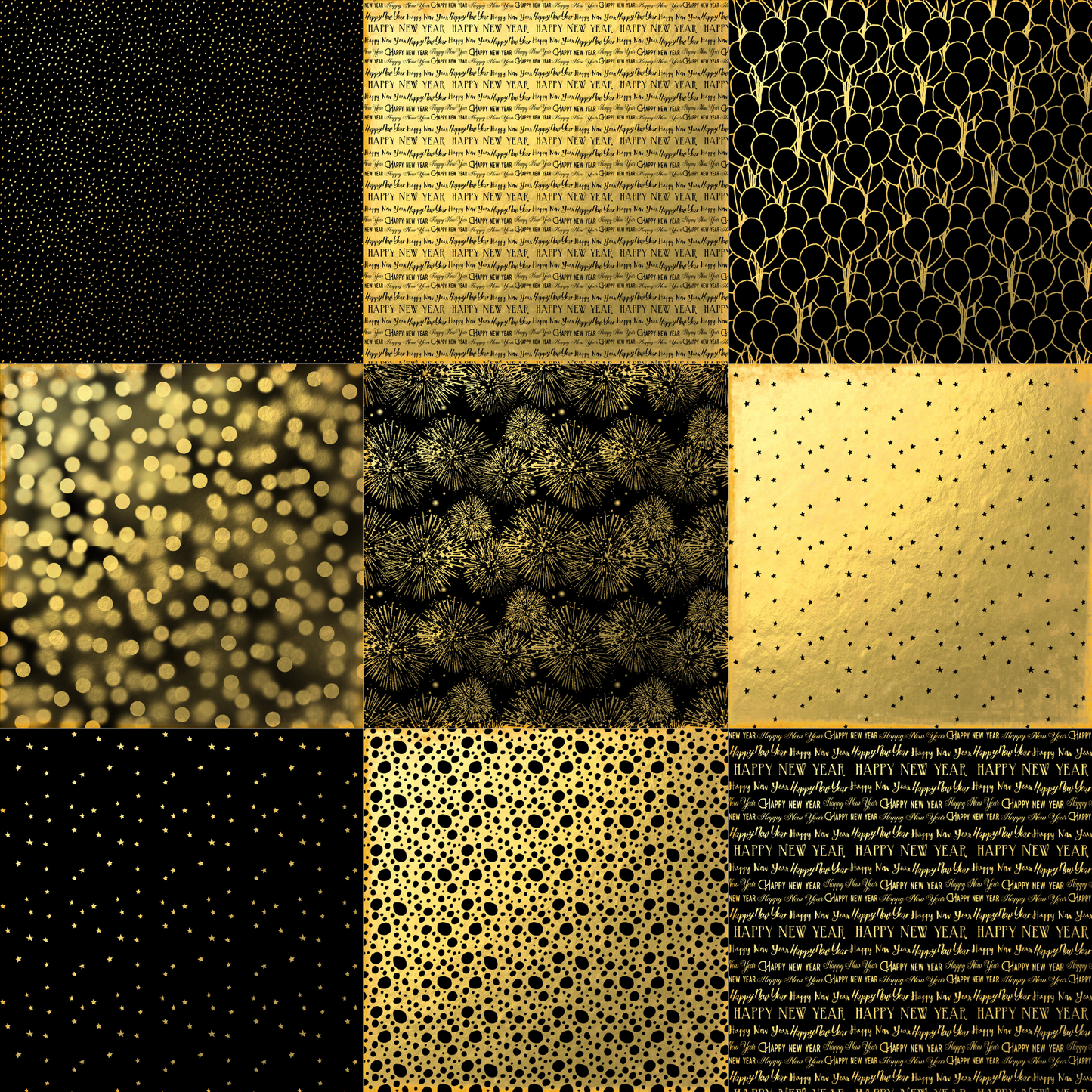 Printed Vinyl - New Years Stars