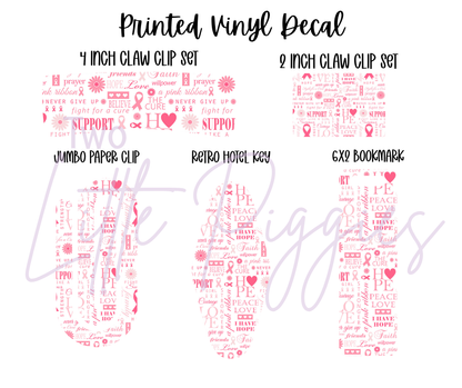 Printed Vinyl - Breast Cancer Awareness