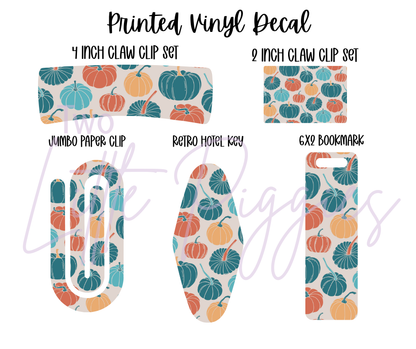 Printed Vinyl - Teal Pumpkin