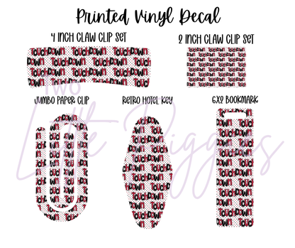 Printed Vinyl - Football - Maroon and Black
