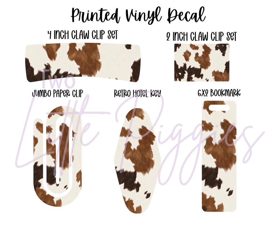 Printed Vinyl - Cowhide Collection