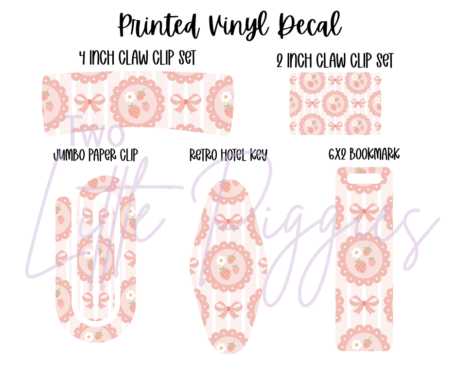 Printed Vinyl - Whimsy Strawberry Collection