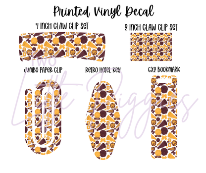 Printed Vinyl - Cheer - Maroon and Gold