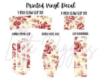 Printed Vinyl - Toile Floral