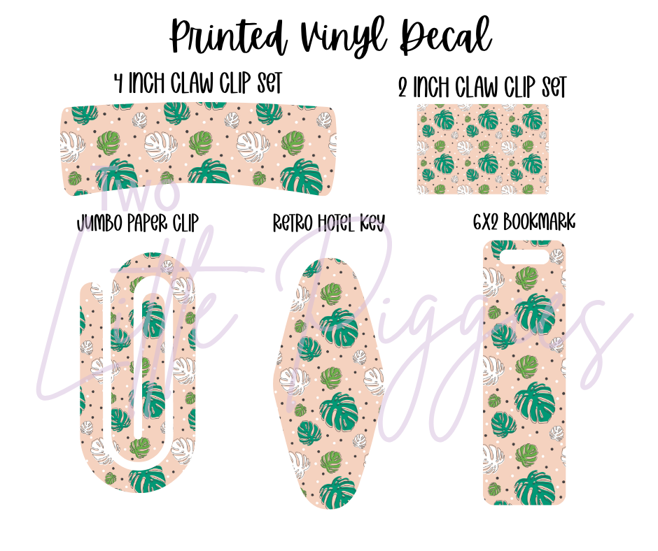 Printed Vinyl - Tropical Leaves Collection