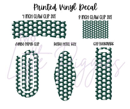 Printed Vinyl - Football - Green and White