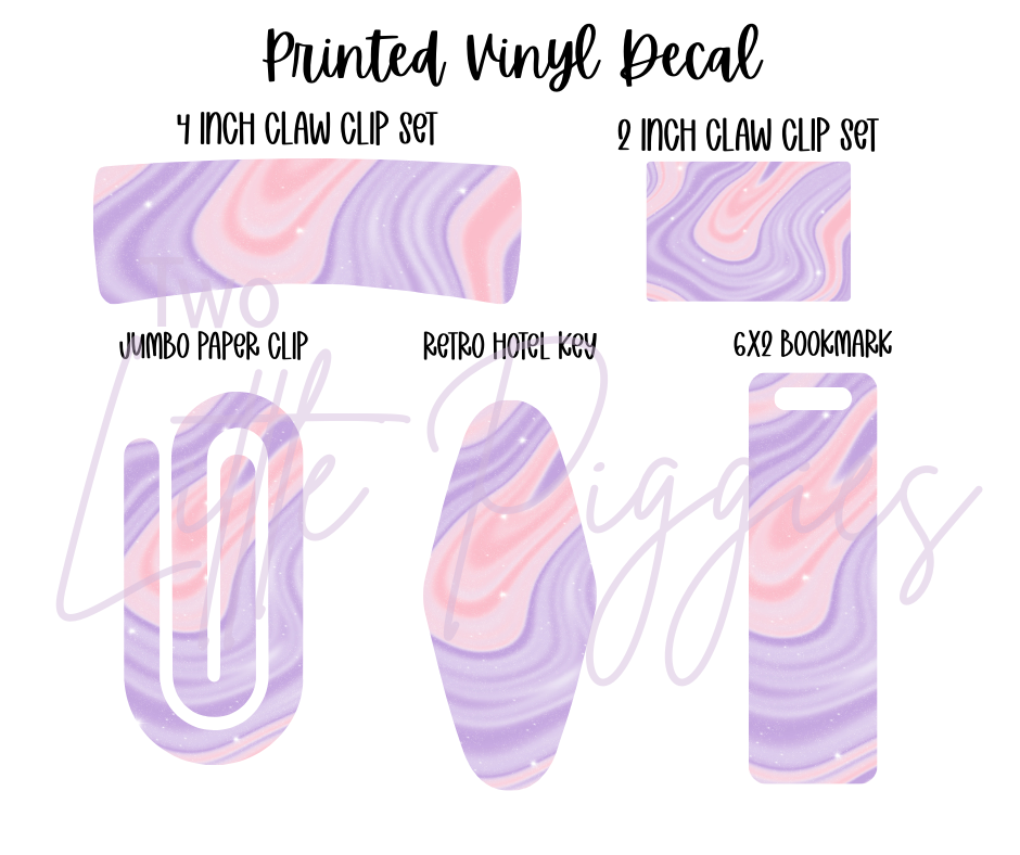 Printed Vinyl - Pastel Ink Spill