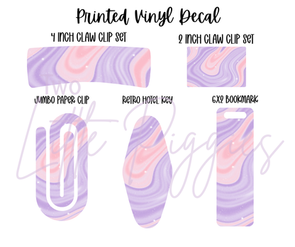 Printed Vinyl - Pastel Ink Spill