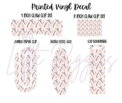 Printed Vinyl - Blue Mustard Floral