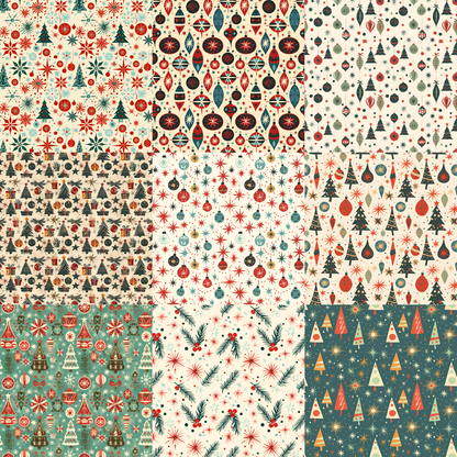 Printed Vinyl - 50s Christmas