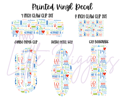Printed Vinyl - Autism Awareness