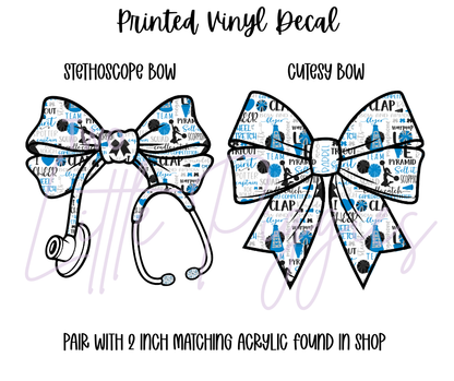 Printed Vinyl - Cheer - Blue and Gray
