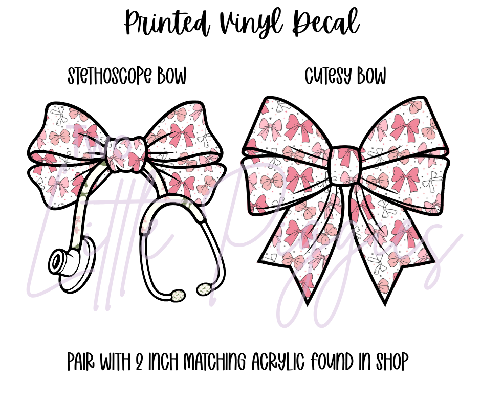 Printed Vinyl - Cutesy Bows Collection