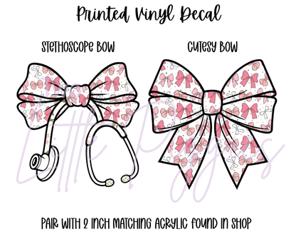 Printed Vinyl - Cutesy Bows Collection