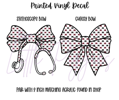 Printed Vinyl - Cheer - Burgundy, White and Black