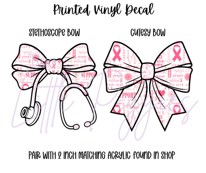 Printed Vinyl - Breast Cancer Awareness