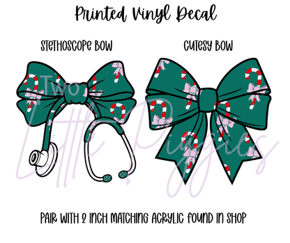 Printed Vinyl - Peppermint Holiday