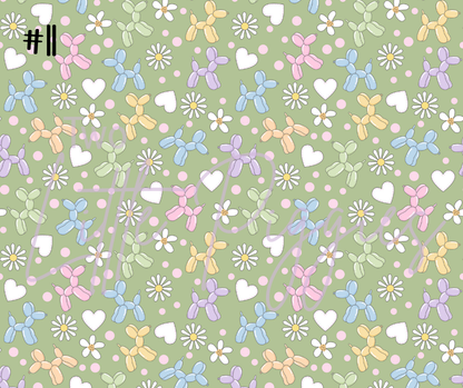 Printed Vinyl - Pastel Balloon Dogs