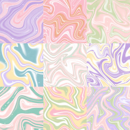 Printed Vinyl - Pastel Ink Spill