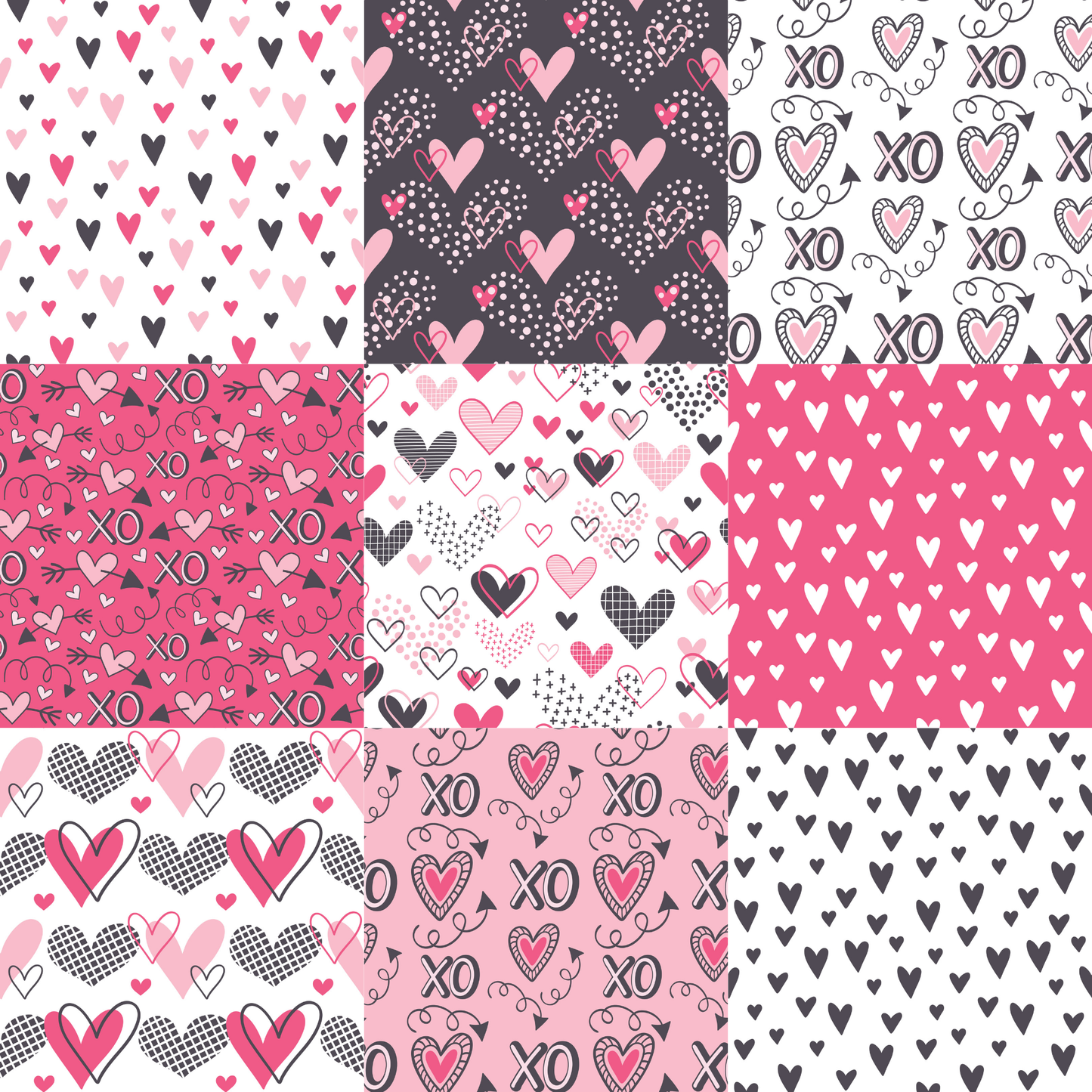 Printed Vinyl - Valentine Hearts