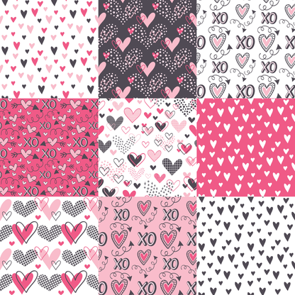 Printed Vinyl - Valentine Hearts