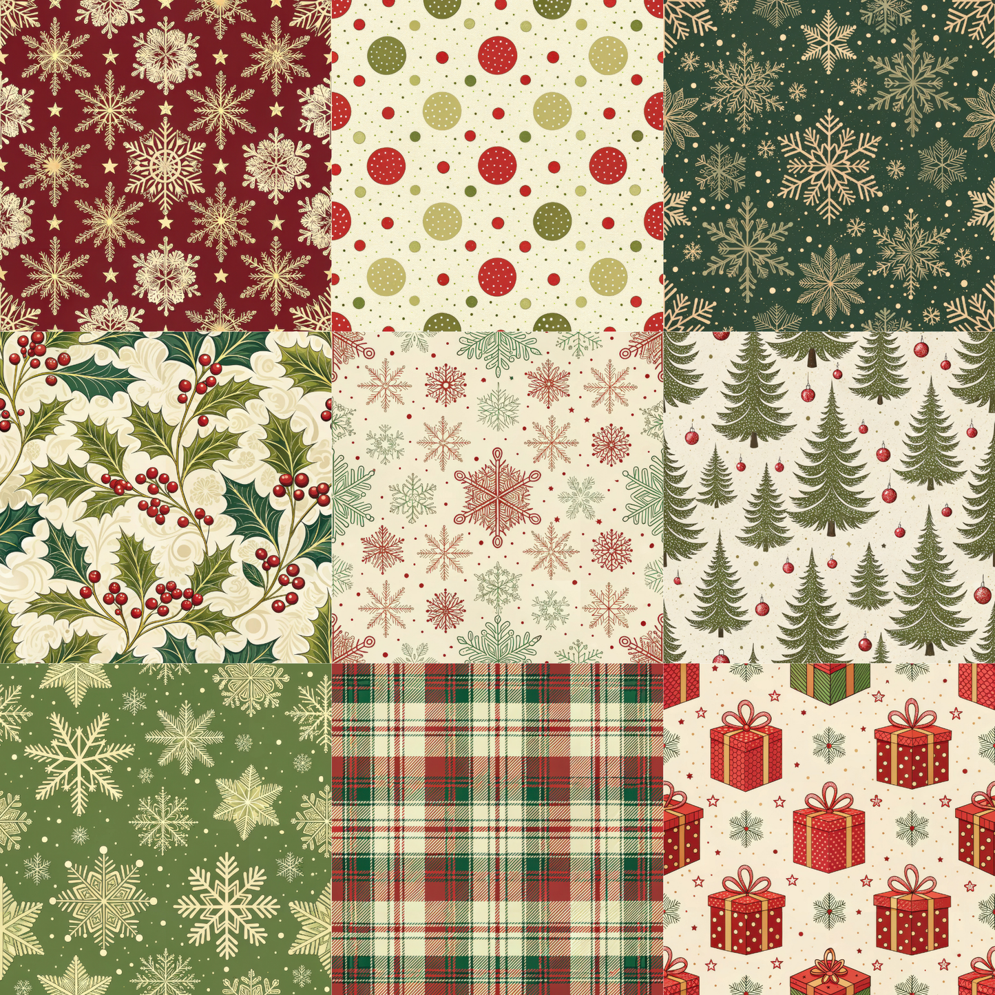 Printed Vinyl - Traditional Christmas