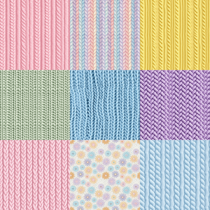 Printed Vinyl - Pastel Knit