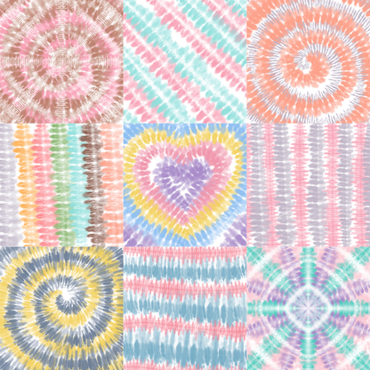 Printed Vinyl - Pastel Tie Dye
