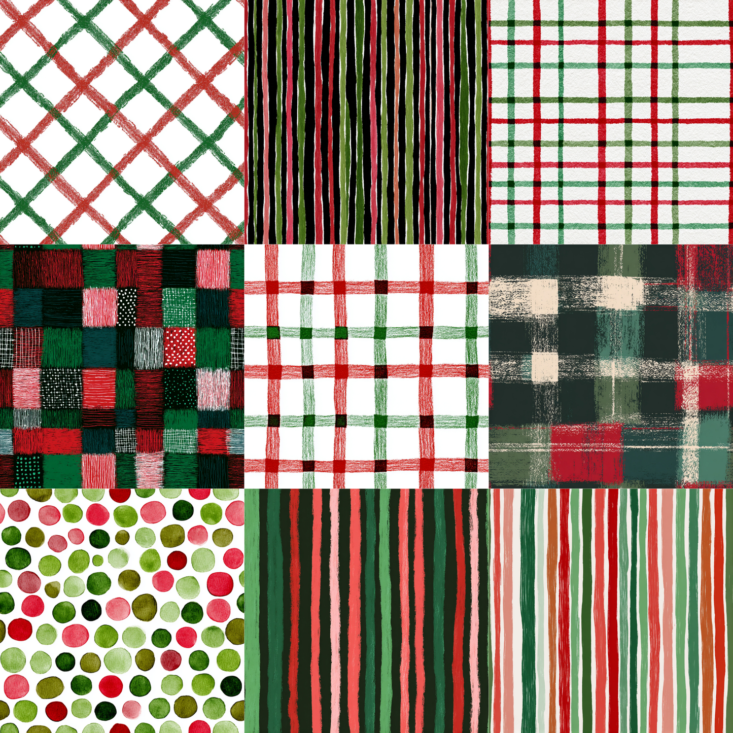 Printed Vinyl - Hand Drawn Christmas