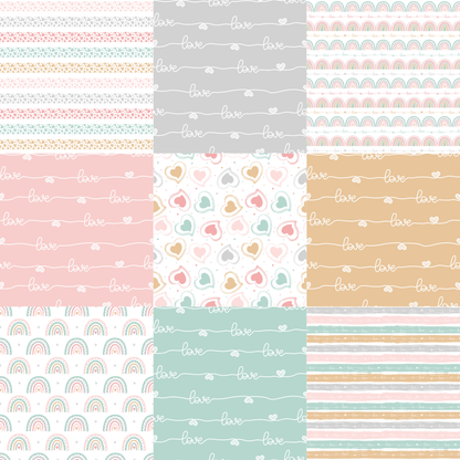 Printed Vinyl - Pastel Rainbow