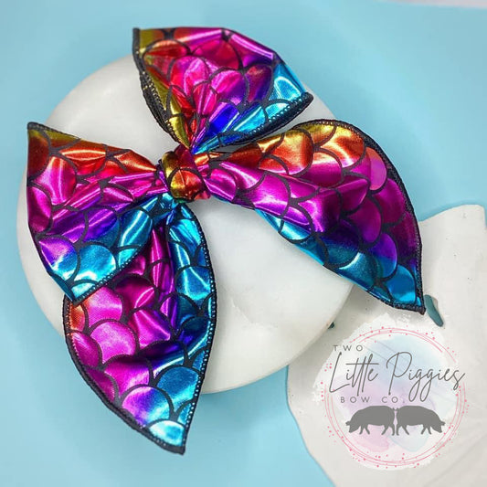 Mermaid Scale (Rainbow) Hayley Bow