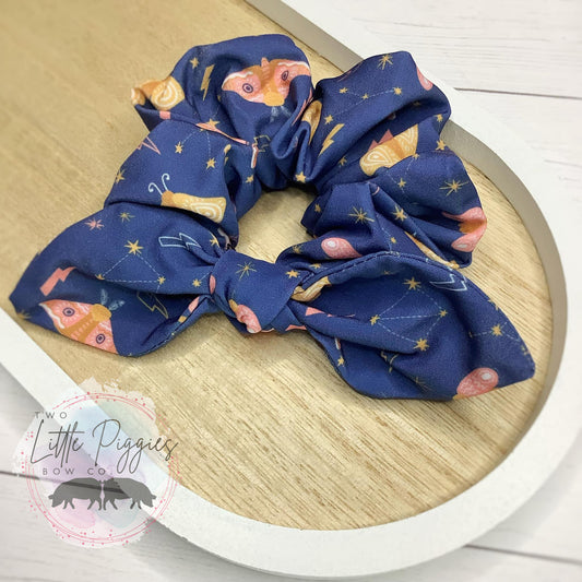 Moths (Navy) Scrunchy