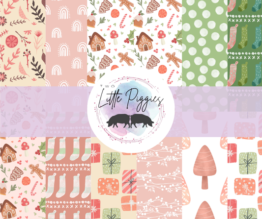 Printed Vinyl - Rosy Christmas