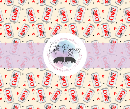 Printed Vinyl - Diet Coke - Cream